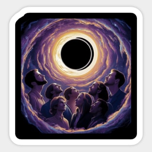 Art Solar Eclipse 2024 Totality April 8 Men Sticker